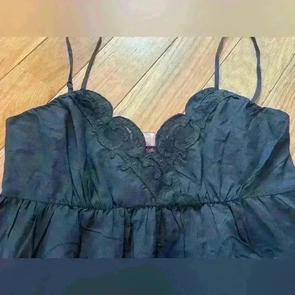 Betsey Johnson Vintage Black Mini Dress Empire Waist Illusion Sheer Y2K SZ 6 - Picture 5 of 16